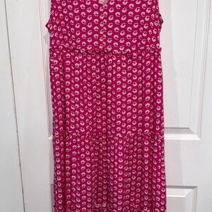 J. Crew Pink Floral Casual Dress
